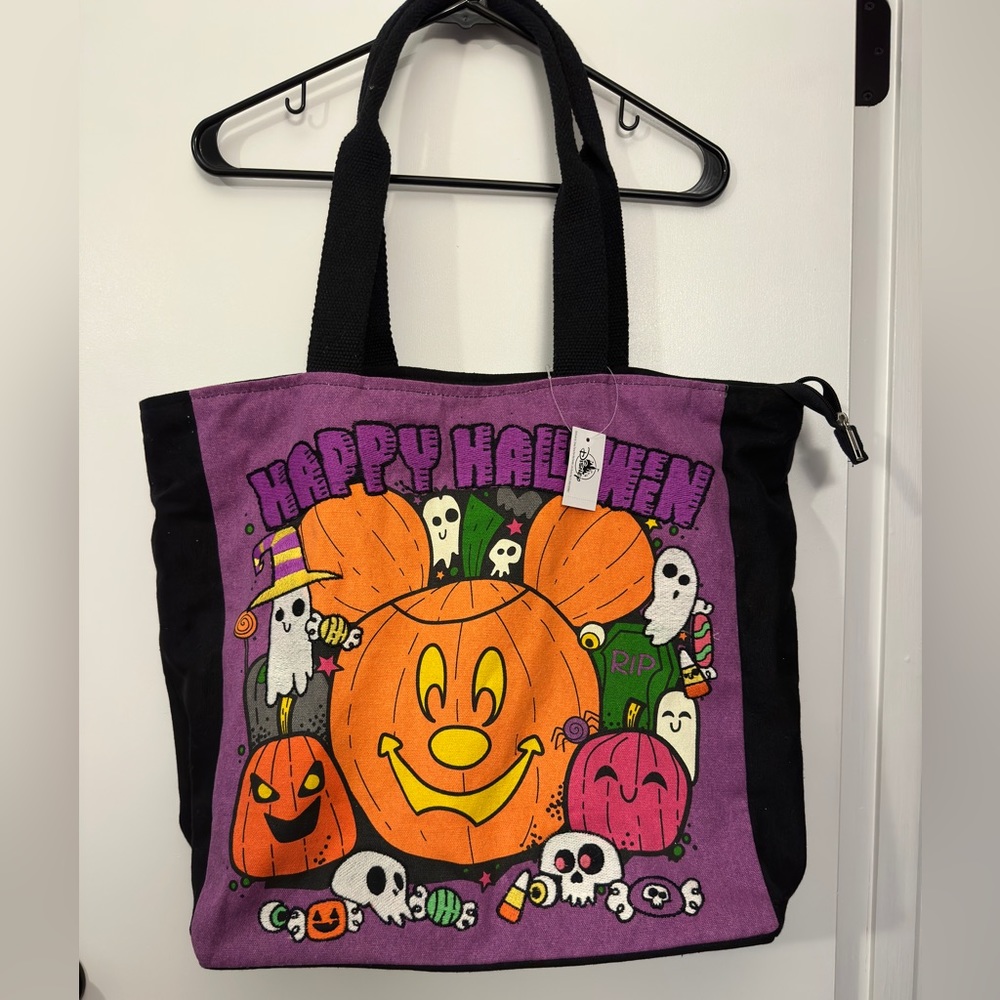 Disney Parks Halloween Zipper Tote Bag 2022